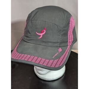NEW BALANCE Running Hat Breast Cancer Awareness Black Pink Athletic Baseball Cap